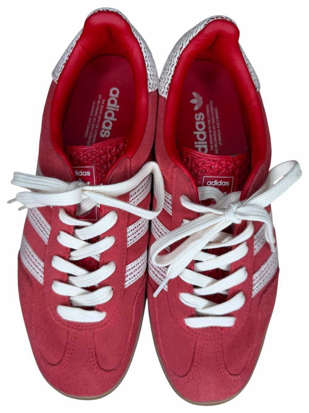 adidas Gazelle Indoor Crochet Better Scarlet White Gum Sneakers Women’s 9 - Picture 4 of 9